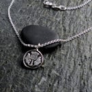 Recycled Sterling Silver Thistle Pendant