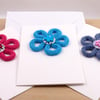 Set of 3 Knitted Flower Cards