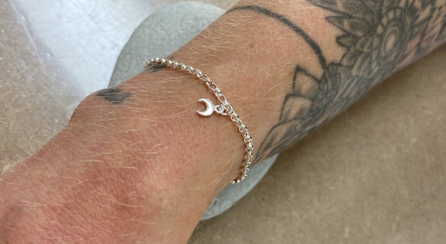 Silver Moon Bracelet 