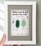 Sea Glass Sisters Picture, Meaningful Sister Gift, Handmade Art