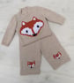 Fox Knitting Pattern for Baby sweater trousers and hat outfit (Digital) - Image 3