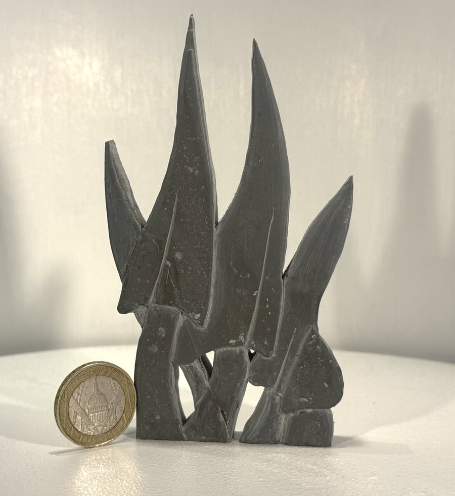 Magical Fairy Toadstools made from Devonian Mudstone, Hand Cut in Porthleven