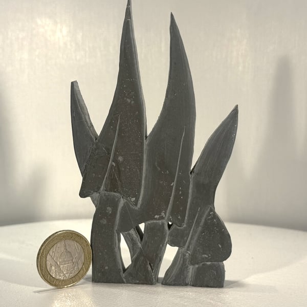 Magical Fairy Toadstools made from Devonian Mudstone, Hand Cut in Porthleven