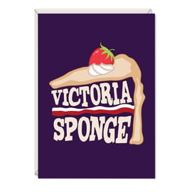 Victoria Sponge Word Art Birthday Card