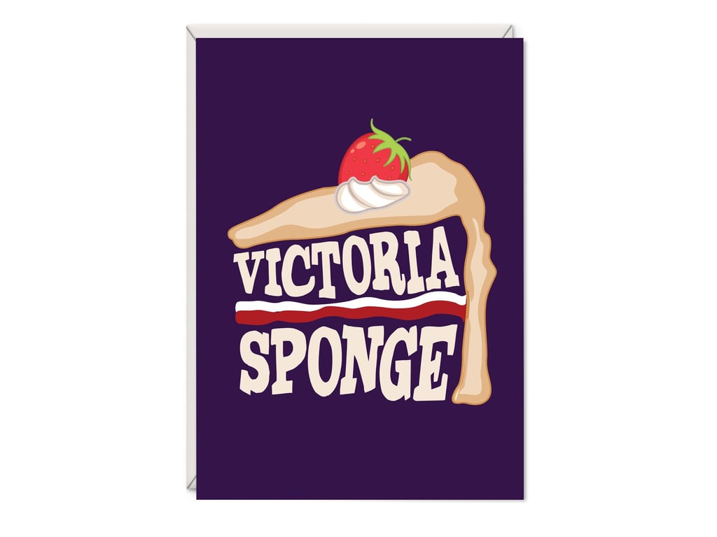 Victoria Sponge Word Art Birthday Card