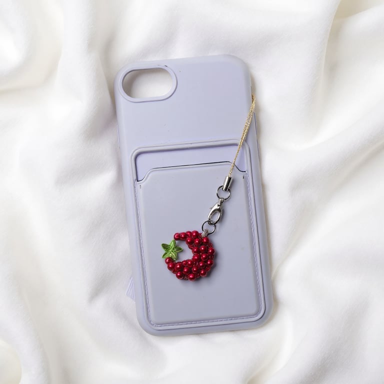 Red Moon & Green Star Phone Charm – Celestial Gothic Collection
