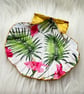 Tropical print scallop shell jewellery dish 