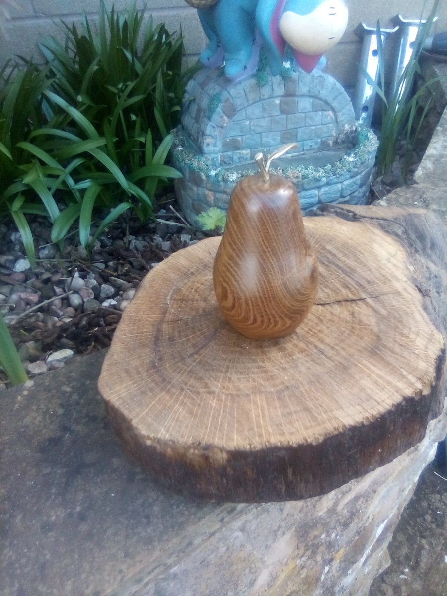 Wood turned pear 