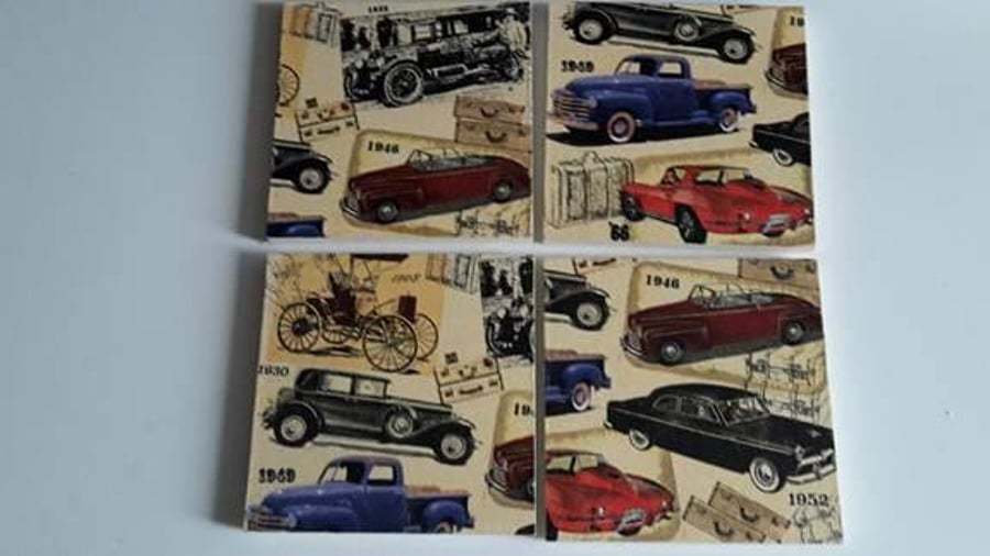 classic car coasters