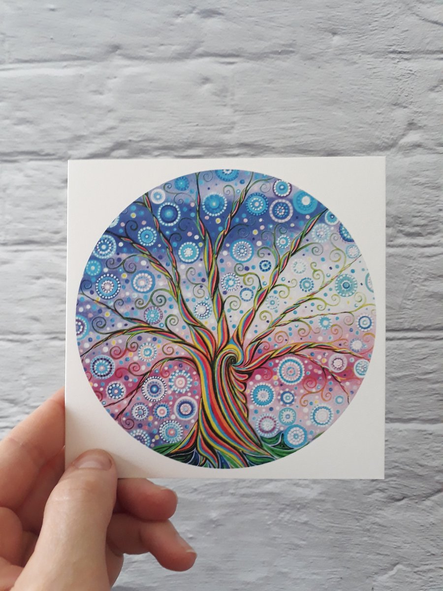 Candy Tree of Life Card, Birthday Card, Thank You Card, Art Card, Card for Dad