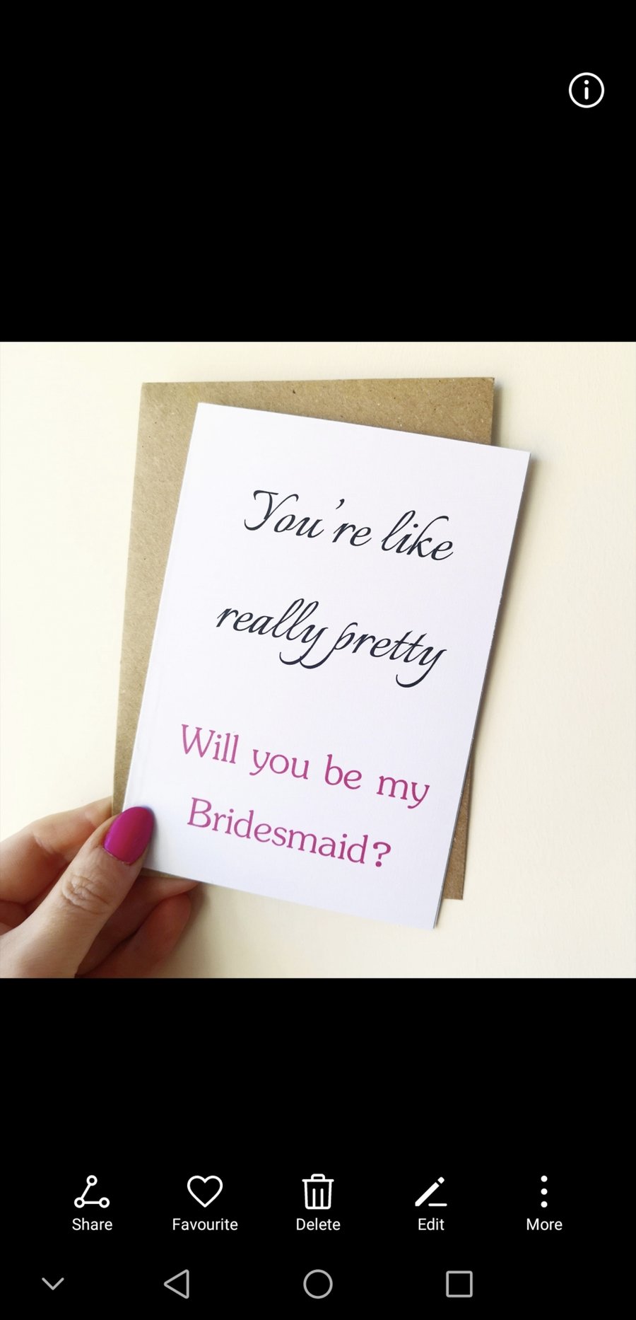 You're Really Pretty Wedding proposal card Will you be my Bridesmaid Maid Honour