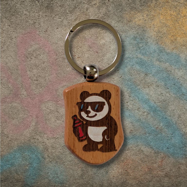 Party Panda Keyring: "The Bamboo Binge Buddy"