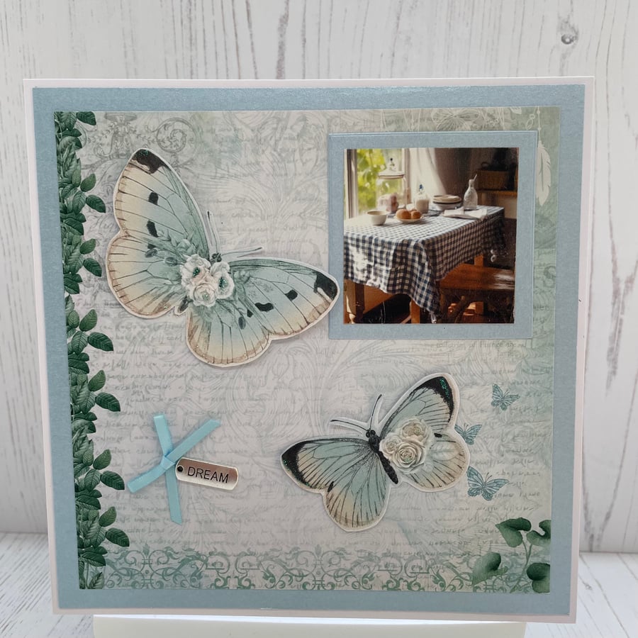 Shades of Blue Card Collection - Butterflies and Kitchen Table  C - 28