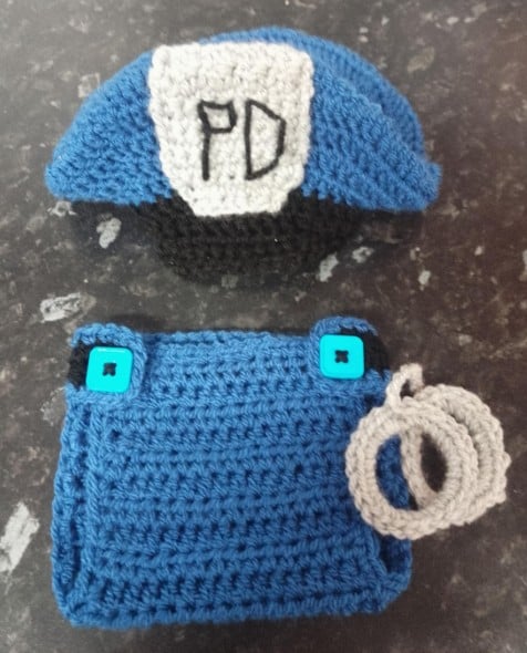 Crocheted Police Outfit 