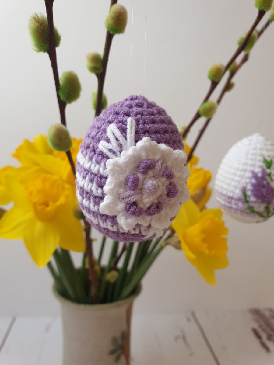 Easter egg, Hand crochet egg, Easter ornaments, Handmade Easter egg 