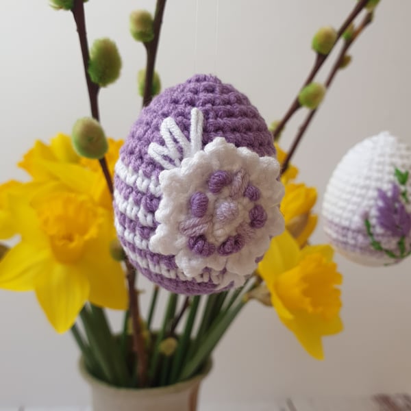 Easter egg, Hand crochet egg, Easter ornaments, Handmade Easter egg 