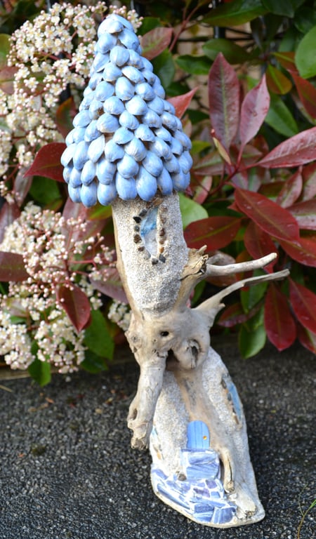 Magical Pale Blue Fairy House Tower