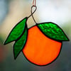 Stained Glass Orange Suncatcher