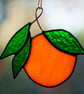 Stained Glass Orange Suncatcher - Image 1
