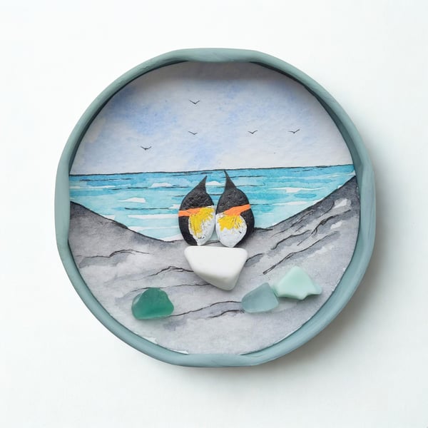 Handmade Sea Glass Penguin Fridge Magnet, Meaningful Coastal Keepsake Gift
