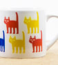Child's Mug Large Espresso Cats Cartoon Fun Primary Colours Childrens Gifts  - Image 3