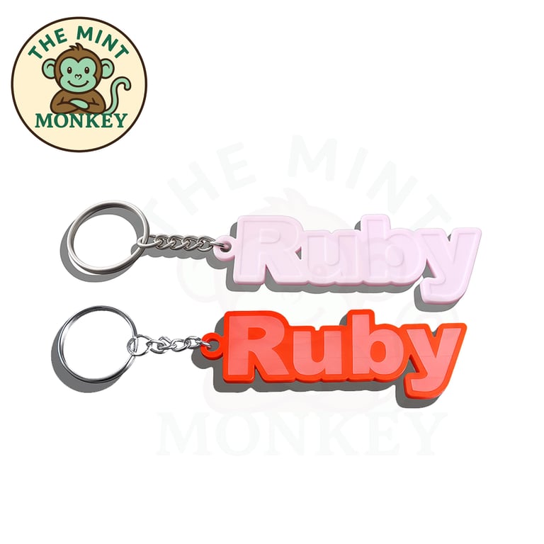 Personalised Engraved Acrylic Keychain: Custom Name Keyring, Handmade in UK