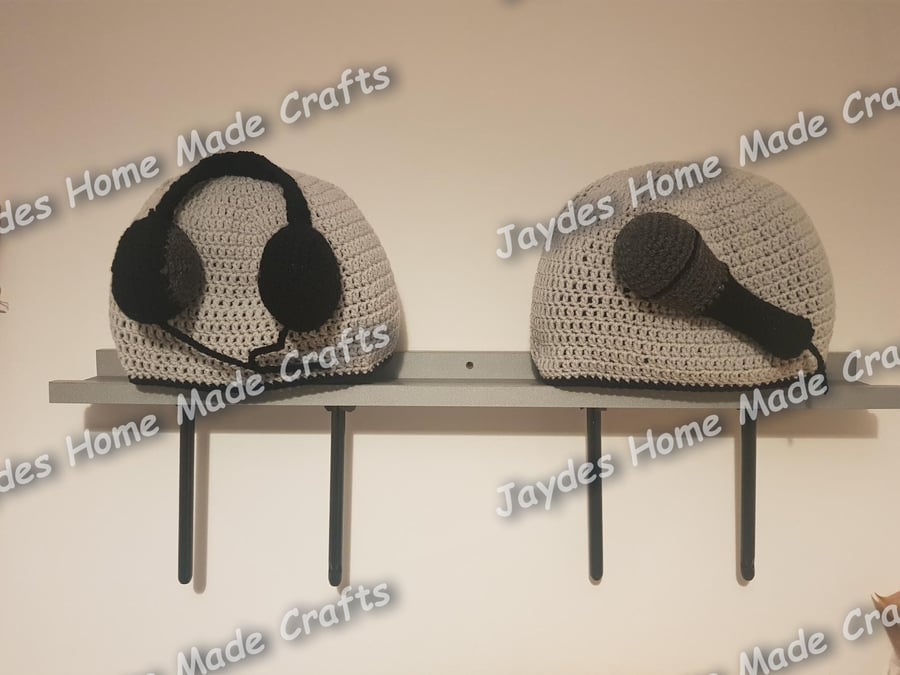 Crochet DJ Music Headrest Covers