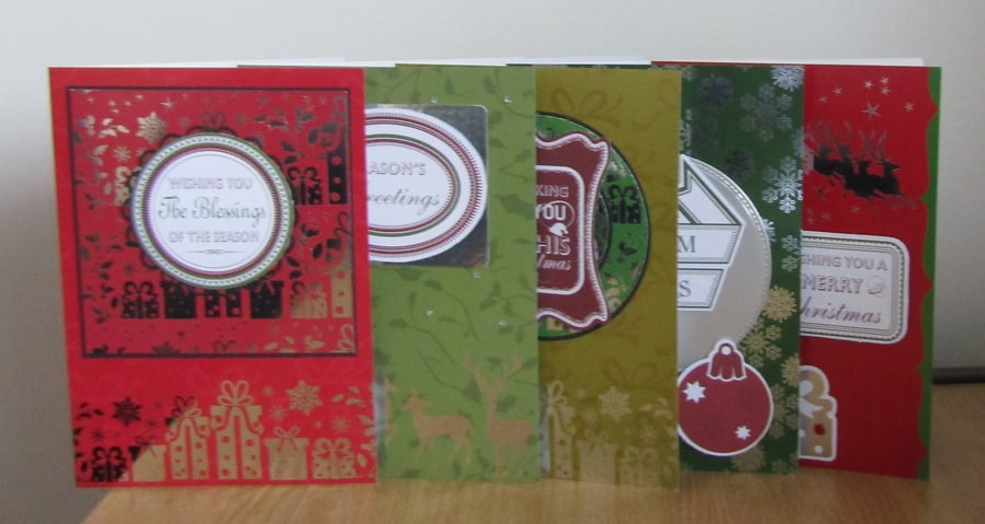 BBX22 Luxury Foil Christmas Cards - Set of 5 