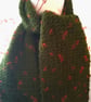 Crocheted handmade scarf - Green and Orange Crocheted Scarf - Scarf for all