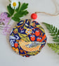 William Morris strawberry thief wood slice hanging decoration home decor