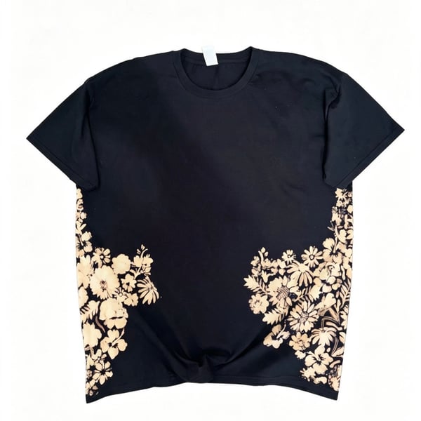 Bleach Painted Floral T-shirt 