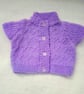 Patterned Cardigan and Hat for a Baby Girl, Baby Clothes, Baby Shower Gift - Image 2