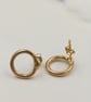 9ct Gold Circle Stud Earrings - Image 2