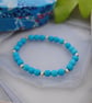 Turquoise & silver bead bracelet-beach & surfer style - Image 3