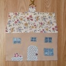 Cottage style Hanging Peg bag - General storage 100% Unique One off