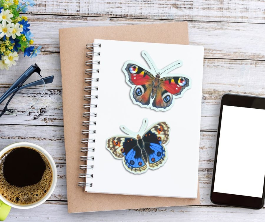 Butterflies Nature Art Stickers