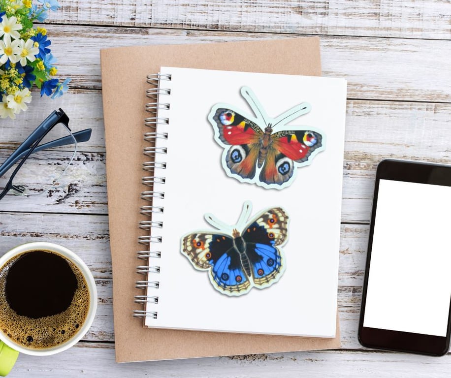 Butterflies Nature Art Stickers