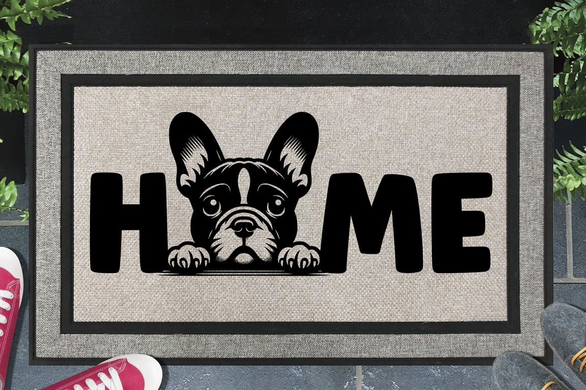 French Bulldog Home Door Mat No.1 - All Weather - French Bulldog Doormat 