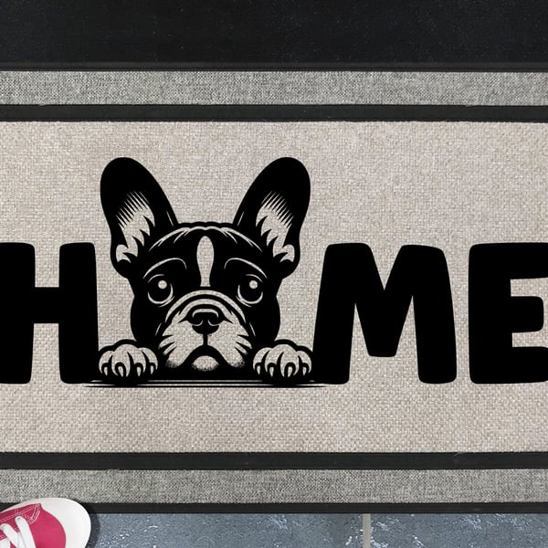 French Bulldog Home Door Mat No.1 - All Weather - French Bulldog Doormat 