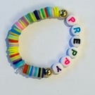 Rainbow preppy bracelet size small