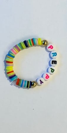 Rainbow preppy bracelet size small