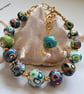 Boho Multicoloured Vibrant Hand Made Polymer Clay Bracelet - Image 6