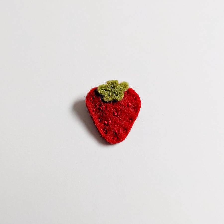 Little strawberry brooch pin