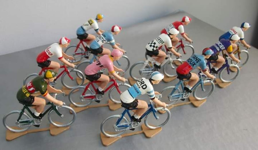 Miniature Cyclist Gift, personalised cycling model created to order