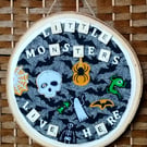 Halloween wooden slice decoration