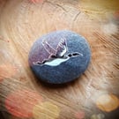 Painted Loon Stone - Nature Inspired Art Unique Bird Gifts