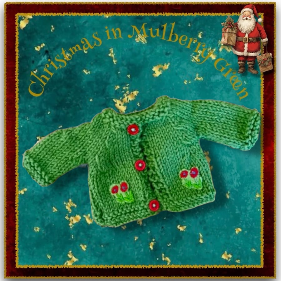 Reserved for Norma - Green Embroidered Cardigan 