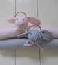 Clothes hanger - childrens grey bunny - Image 5