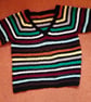 Ladies crocheted multicoloured V neck jumper. Size 12 to 14. - Image 1