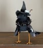 Witchy Blackbird Spun Cotton Art Doll - Image 3